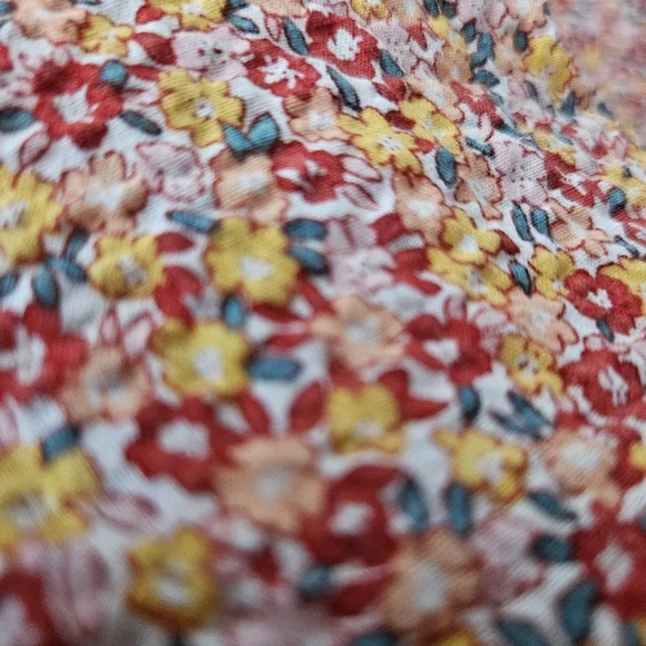 Mink Pink Sz M  Morwell Smocked Bishops Sleeve Floral Midi Flowy Summer Dress - Picture 12 of 12